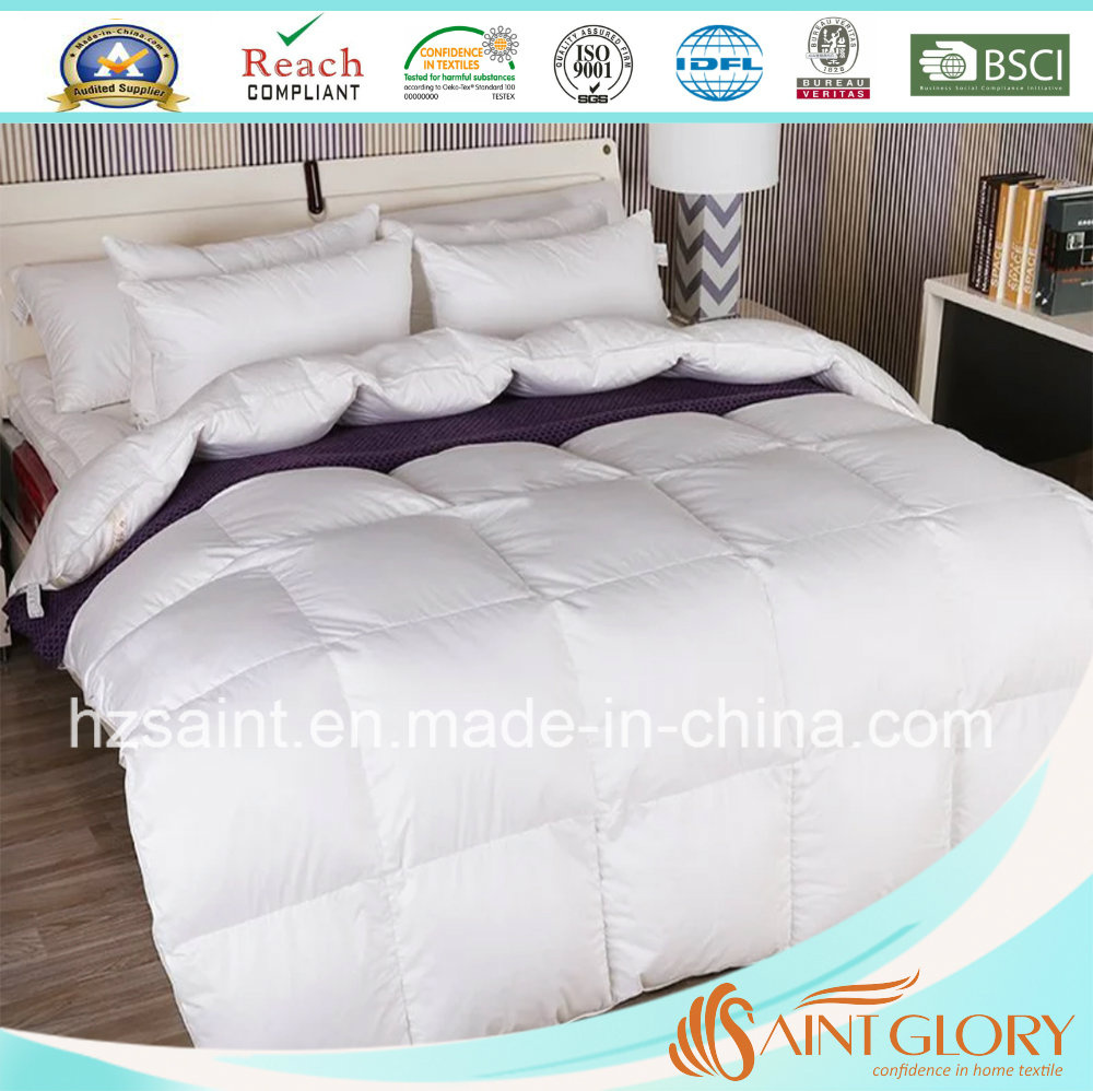 Solid Color Down Comforter White Goose Feather and Down Quilt
