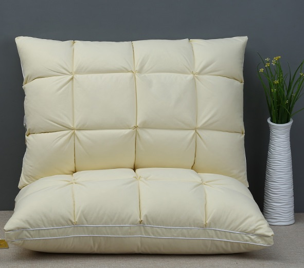 Wholesales Cotton Cover Duck Down and Feather Three Layers Gusset Pillow