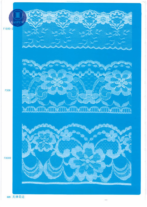 Non Elastic Lace for Clothing/Garment/Shoes/Bag/Case F203 (width: 1.4CMM to 24cm)