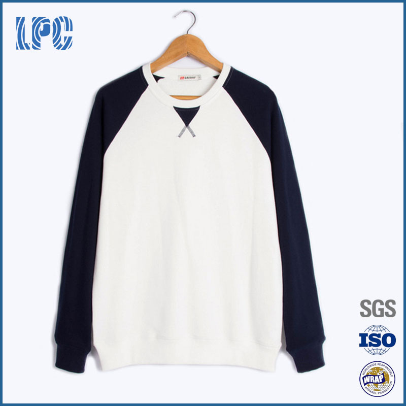 Custom Contrast Color Fleece Sweatshirt for Men