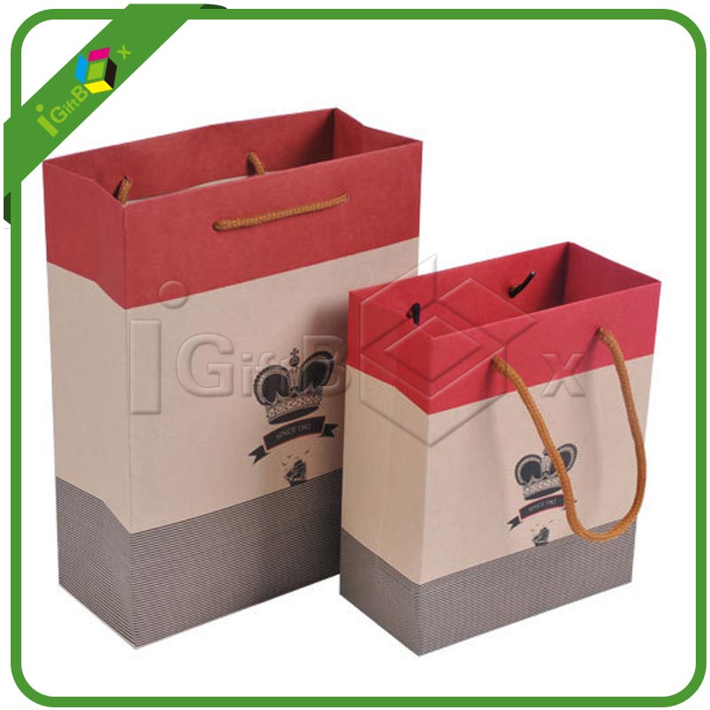 Custom Printed Paper Gift Shopping Bag with Logo