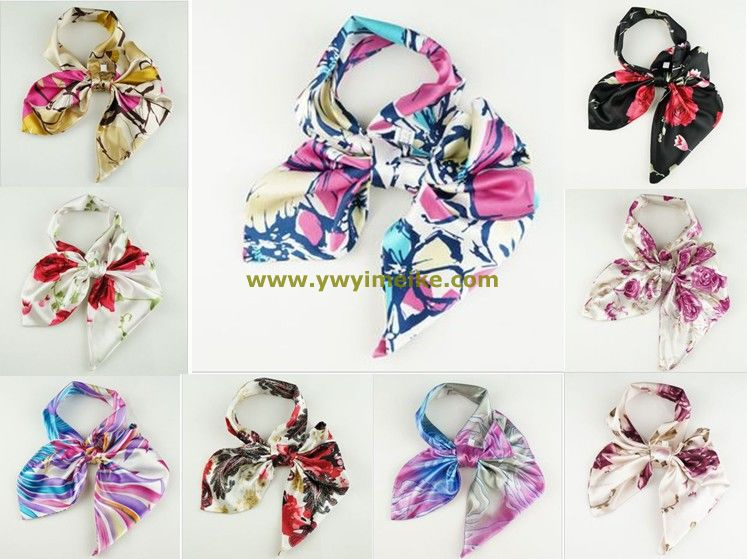 Wholesale Fashion Printed Multifunction Magic Silk Scarf Various Patterns in Stock