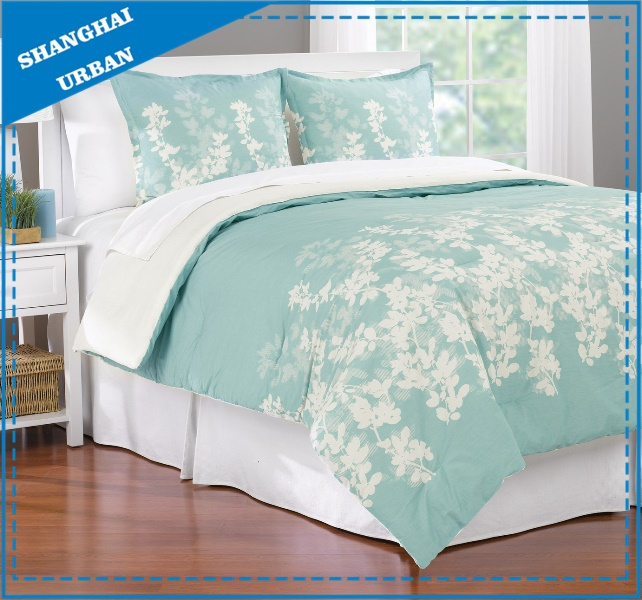 Spring Leaf Printed Polyester Duvet Cover Set
