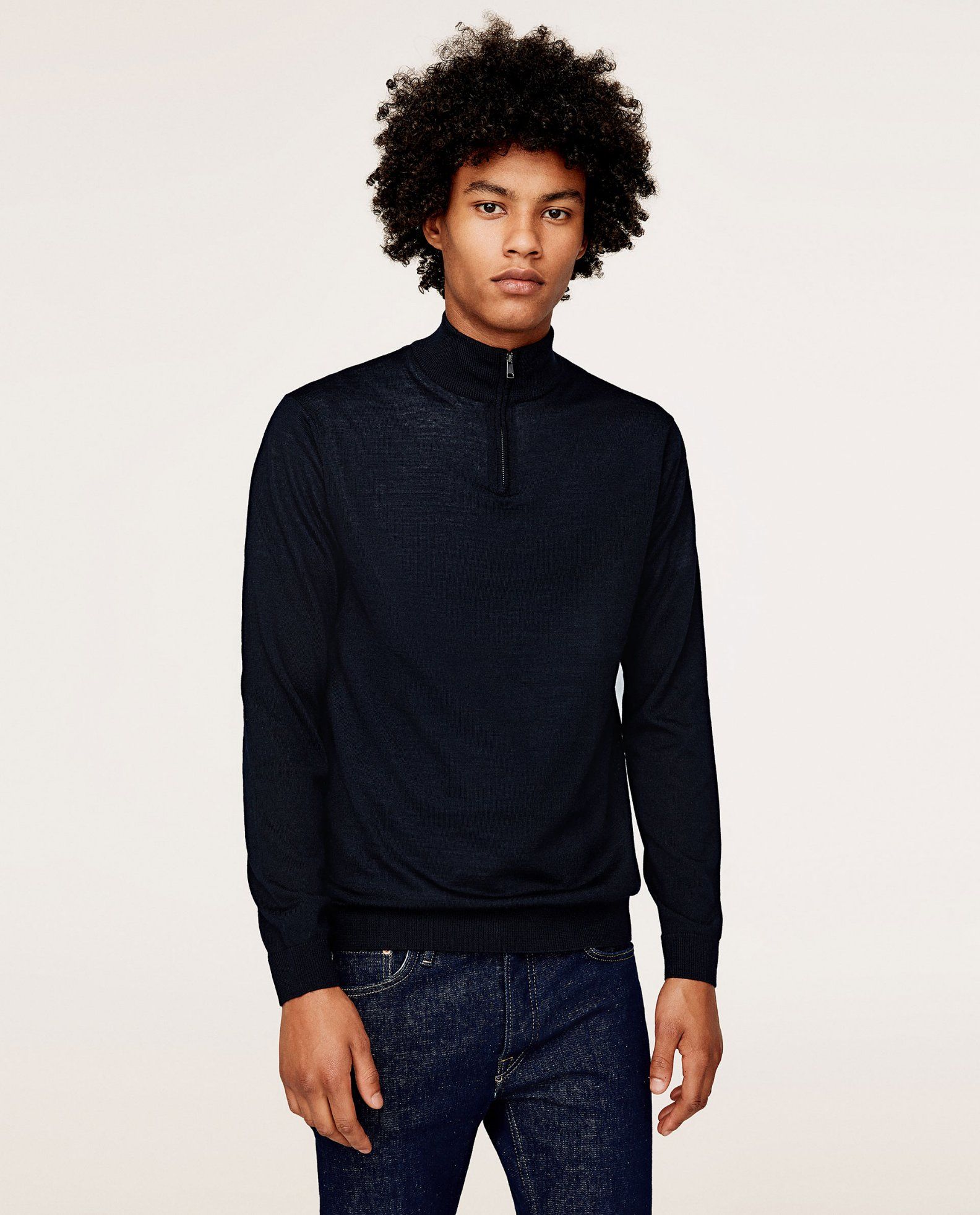 Men Basic and Classic Sweater Cardigan with Half Zipper and Full Zipper