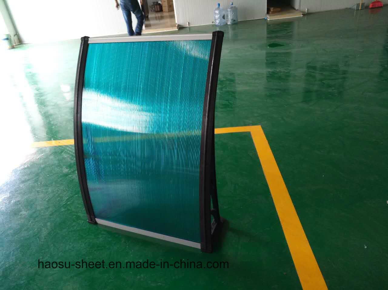 Clear Ten Years Guarantee Polycarbonate Awning Hollow Sheet