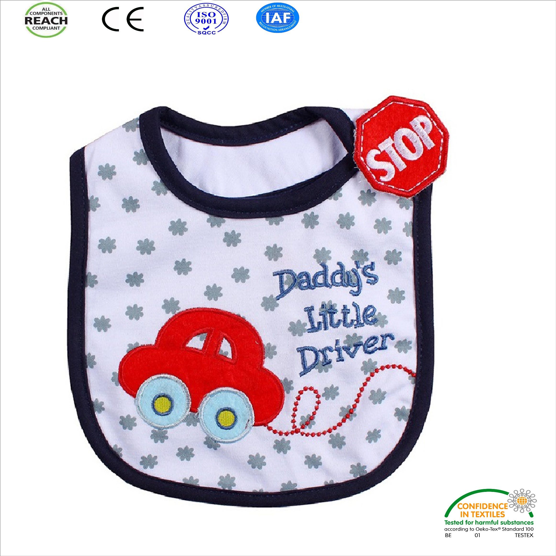 Super Cute Car Print Baby Bib Wholesale for Promotion