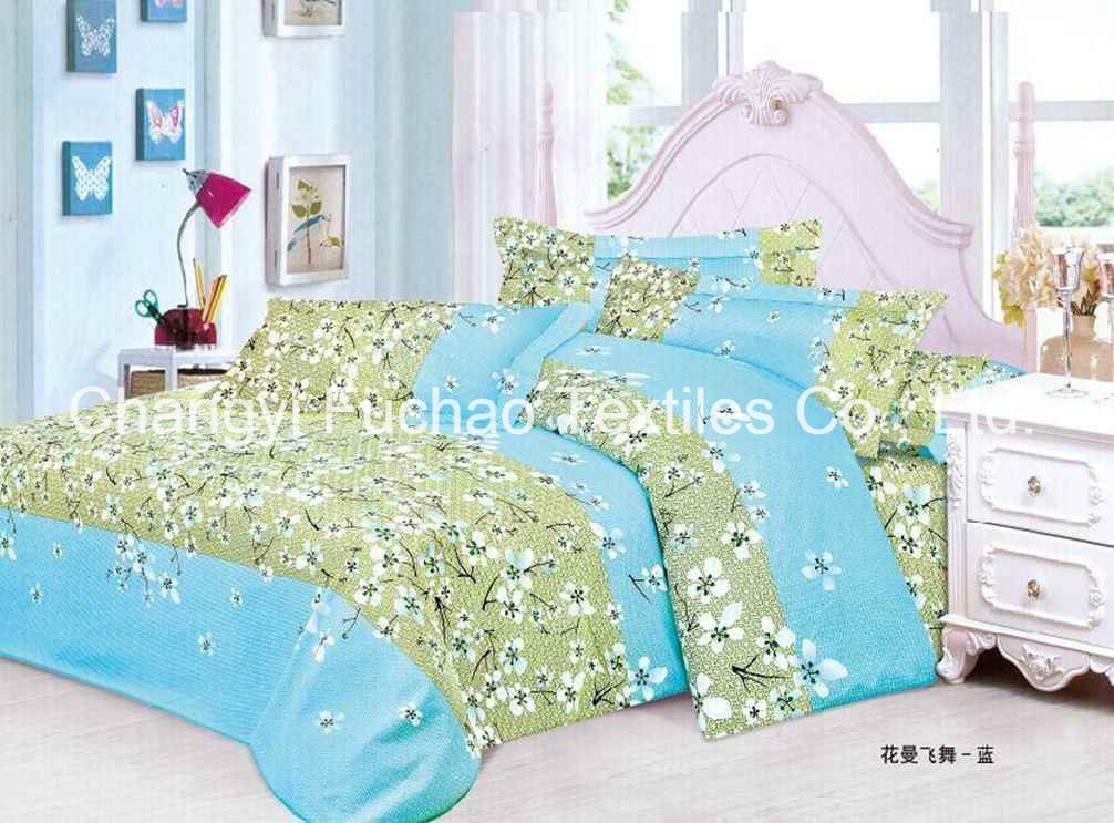 Poly-Cotton Queen Size High Quality Lace Home Textile Bedding Set