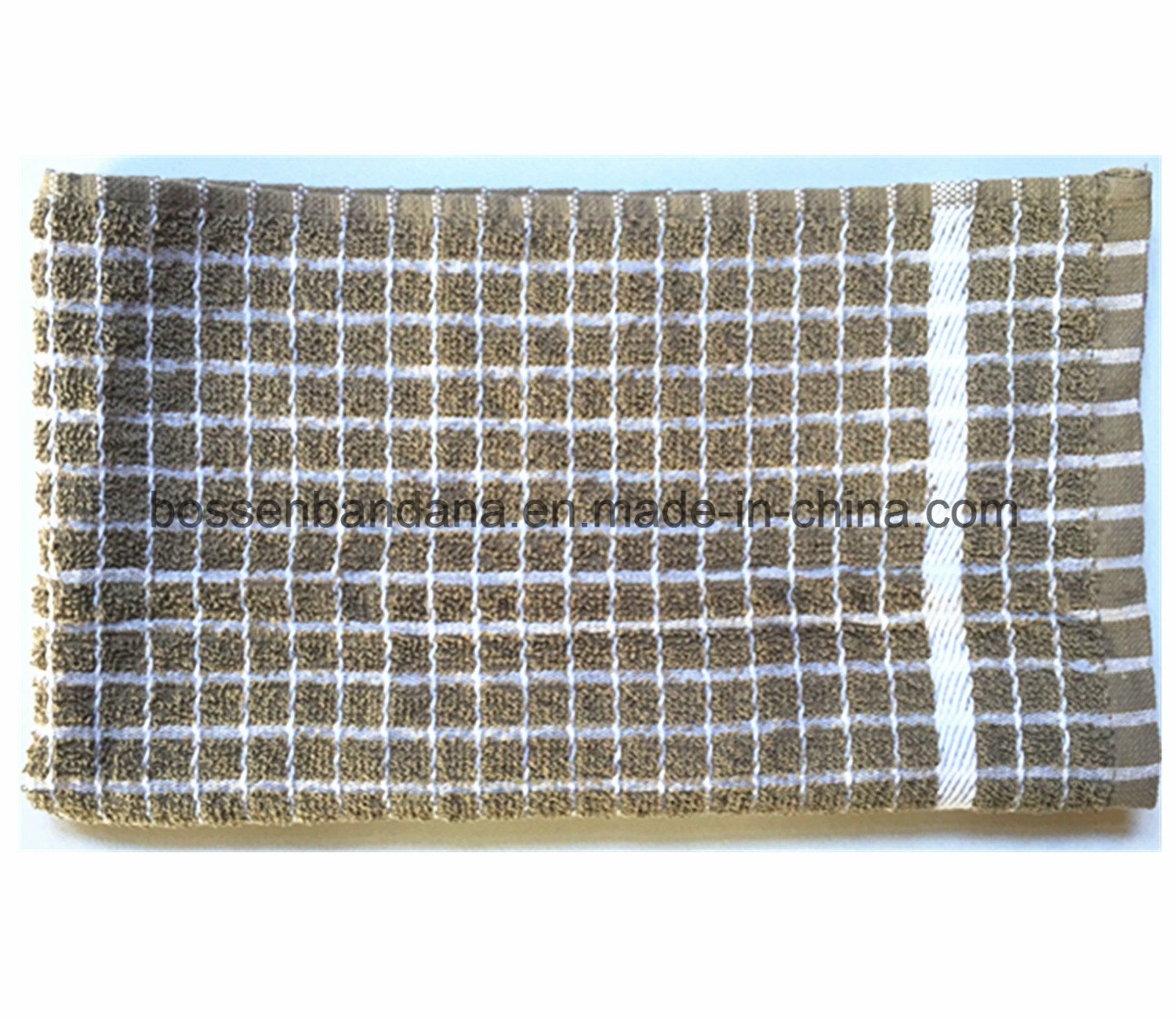 OEM Produce Custom Jacquard Cotton Terry Checks Tea Towel Kitchen Towel Textiles