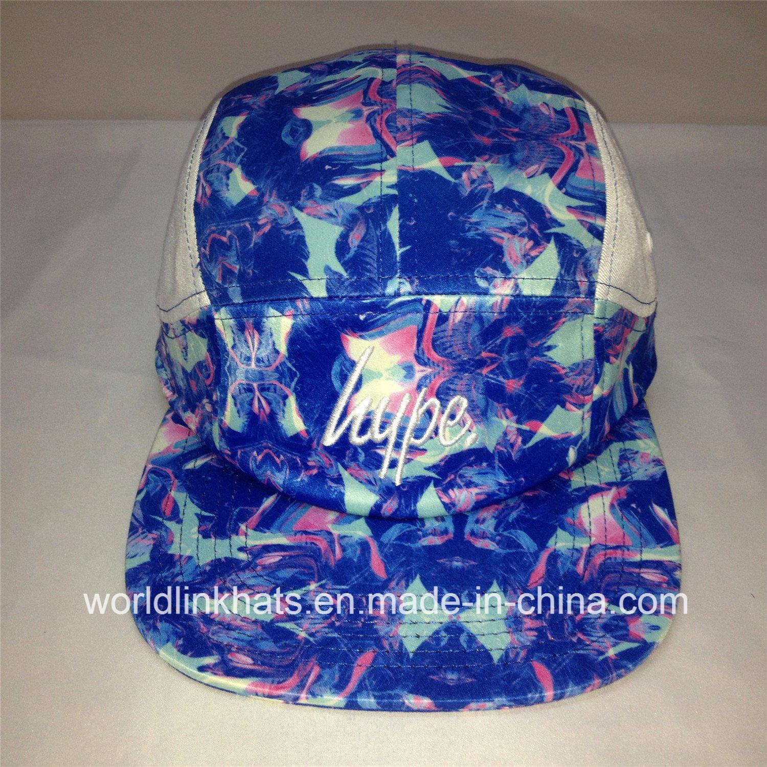 100% Polyester Fitted 7 Panel Elastic Closed Bike Hat