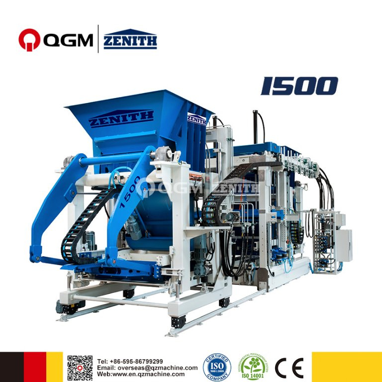 Germany Zenith 1500 Fully Automatic Stationary Concrete Block Making Machine