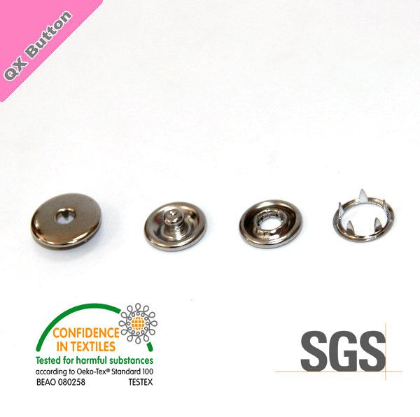 Metal Prong Snap Button, Five Brass Prong Snap Button