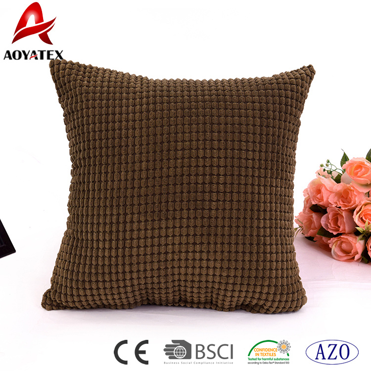 New Design Wholesale Custom Square Plain Corduroy Pillow