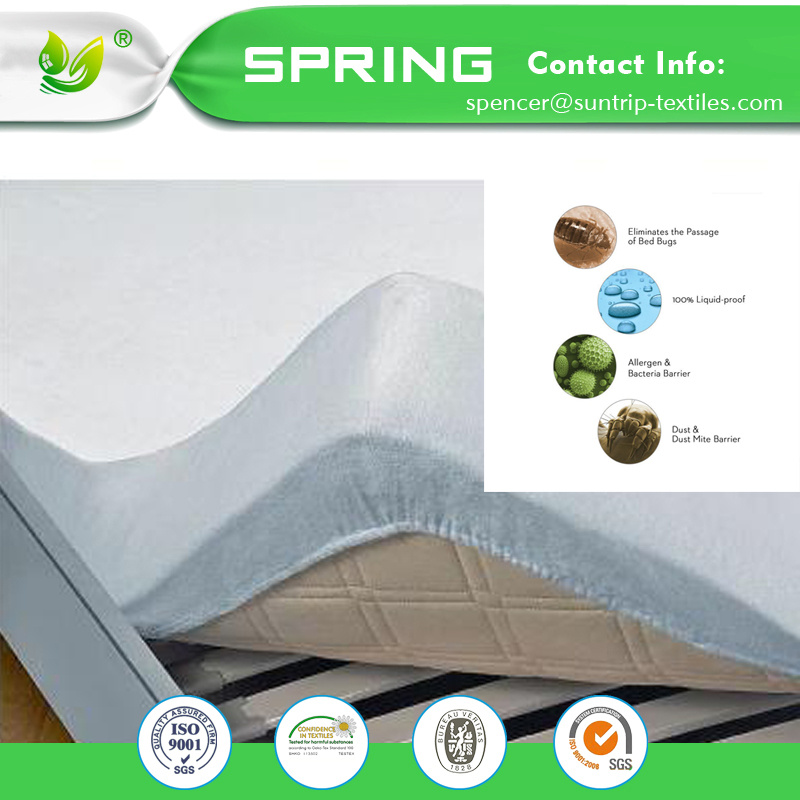 Hypoallergenic Queen Size Bed Bug Proof Fitted Style Mattress Cover Protector