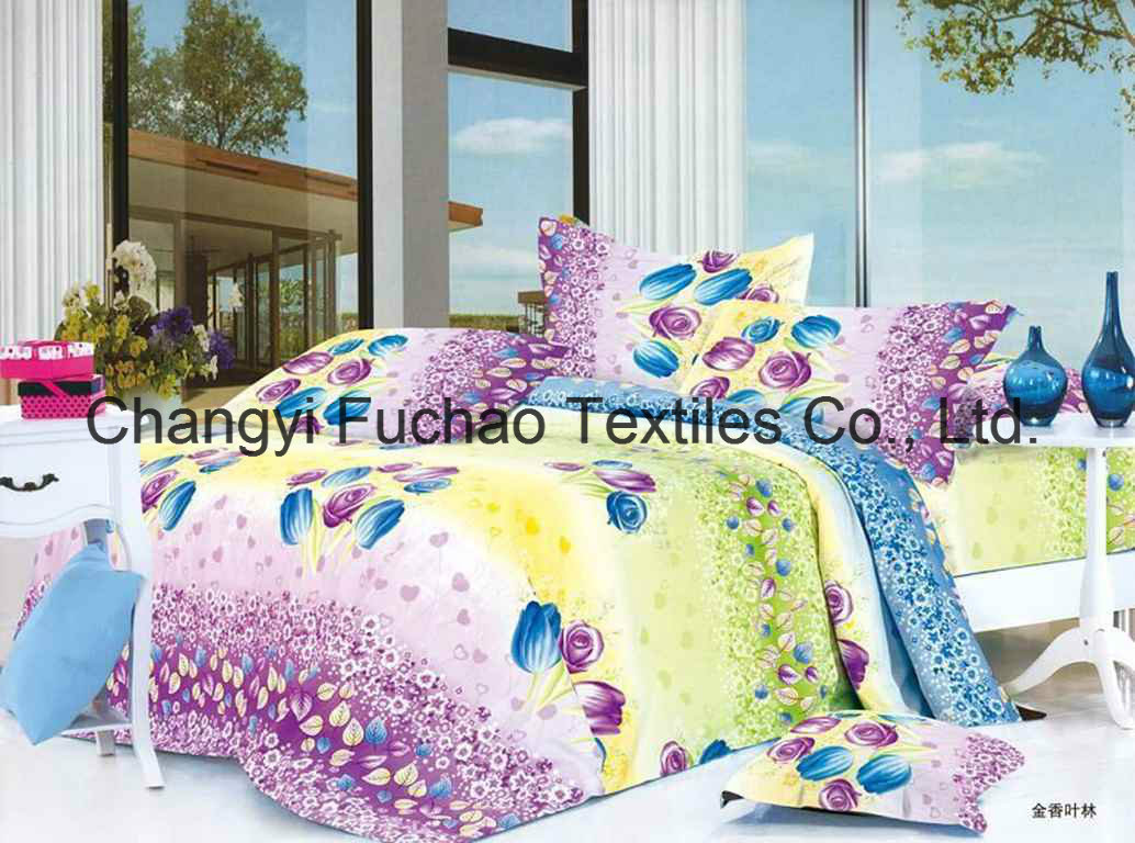 Polyester Disperse Printting Beautiful Bedding Set