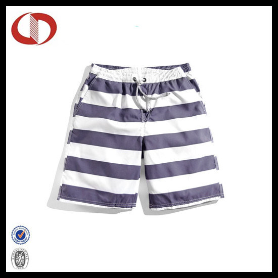 Custom Made Latest Striped Men's Swim Shorts with Pocket