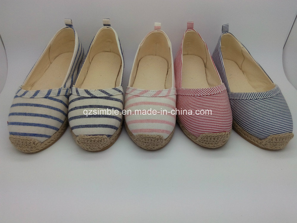 Canvas Children's Espadrille with Stripe Design