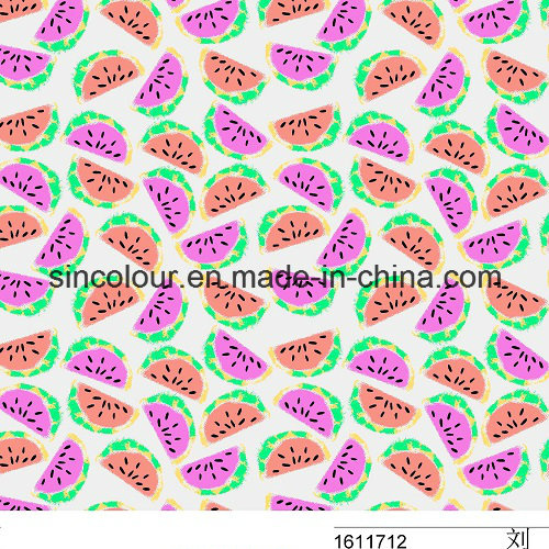 Watermelon Knitted Fabric Printing 80%Nylon 20%Elastane Fabric for Swimwear