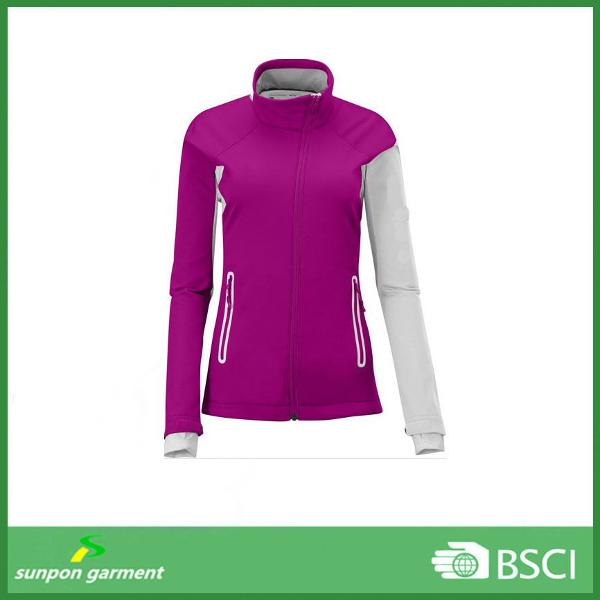 Woman Contrast Color Membrane Bonded Softshell Jacket