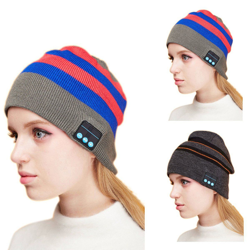 Soft Warm Music Beanie Hat Wireless Bluetooth Smart Cap Headset Speaker Mic New