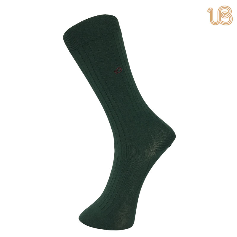 Solid Color 200n Double Cylinder Mercerised Cotton Men Sock