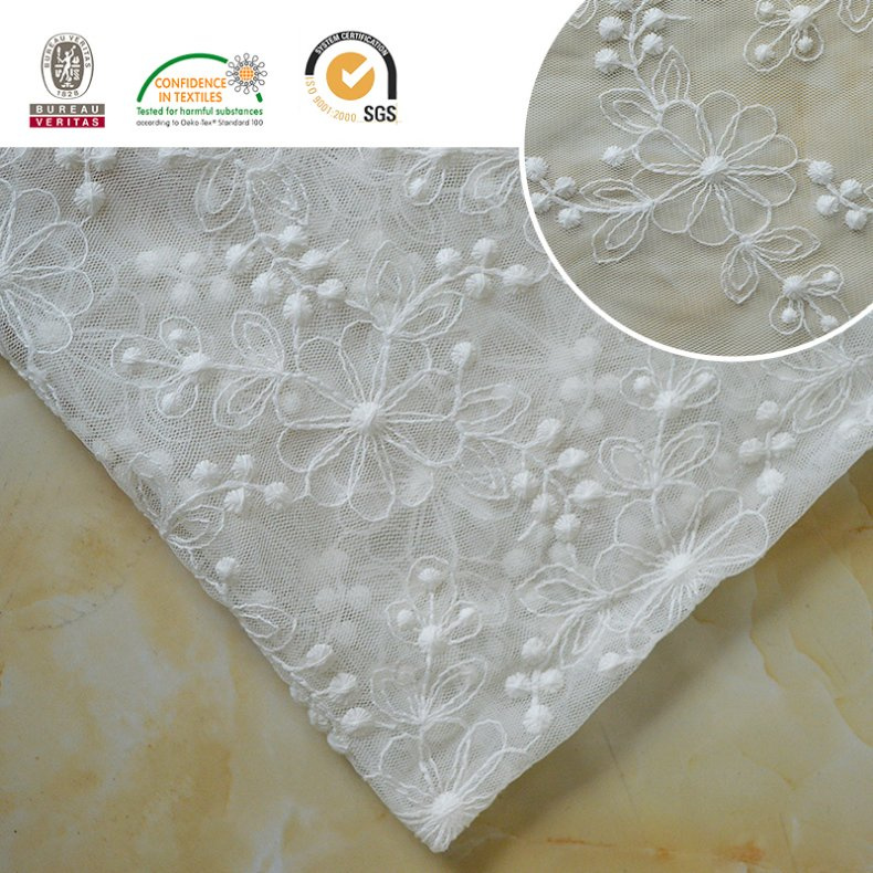 Delicate Embroidery Lace Fabric Garment Accessories Newest Material2017 E30020
