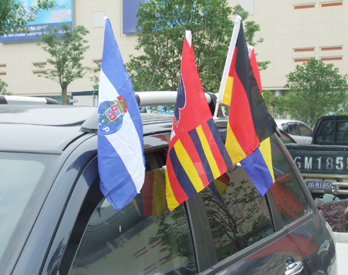Customized Printed Car Flag/Cheap Car Window Flag/Hanging Car Flag