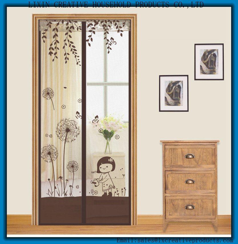 2017 Magic Curtain Door Mesh Magnetic Fastening Hands Free Mosquito Nets for Doors