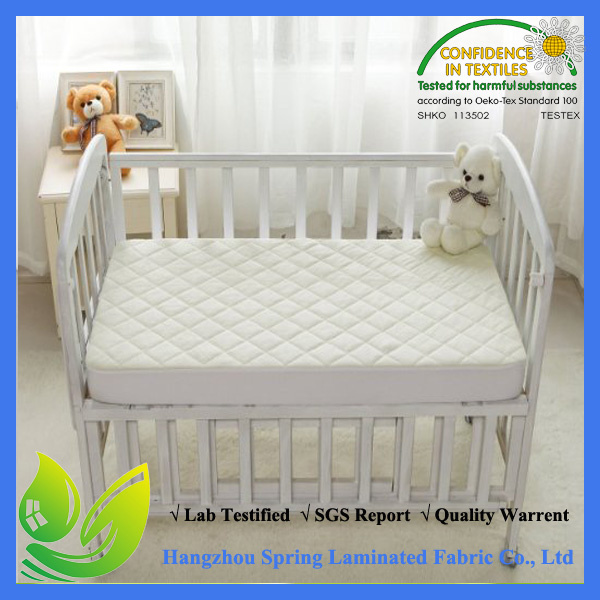 Quilted Portable Size Crib Mattress Pads Waterproof