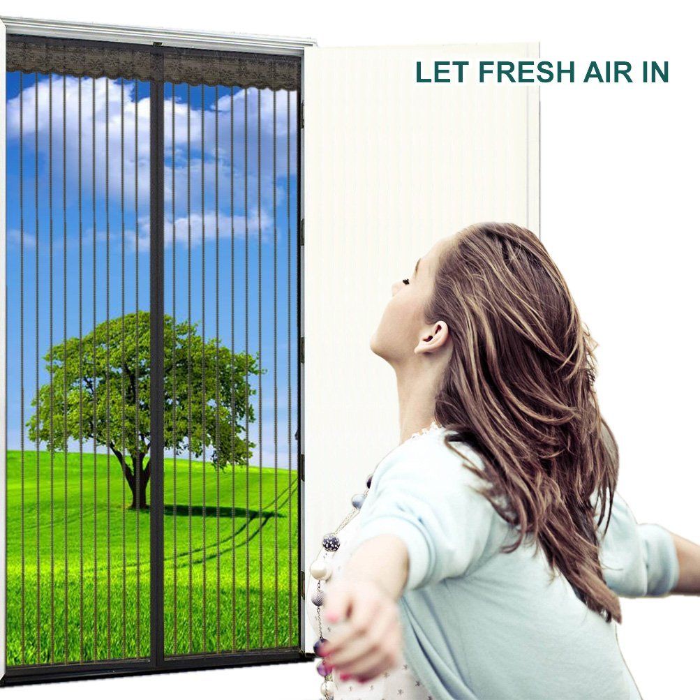2018 Magnetic Screen Door Mesh Curtain