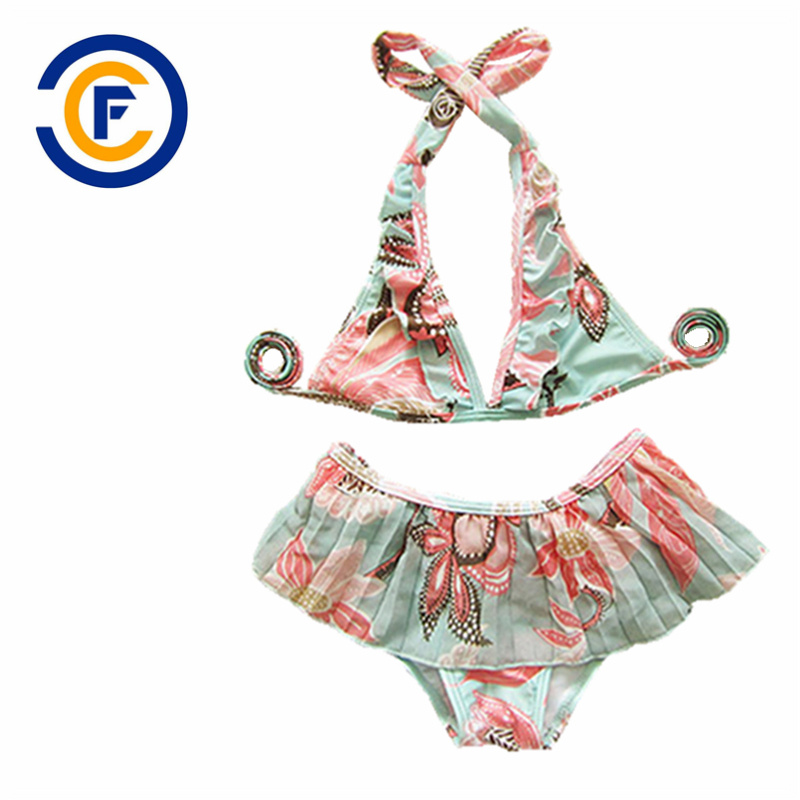New Design Cartoon Print Girl Swimwear with Oeko-Tex