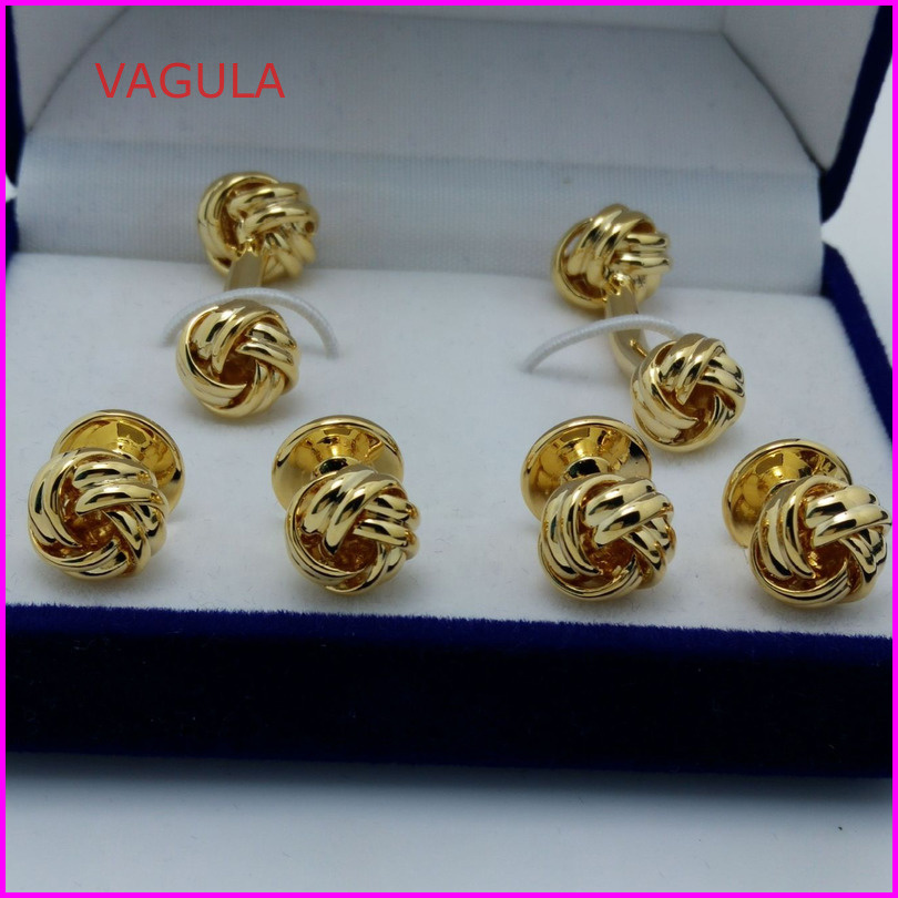 VAGULA Wholesale Quality Knot Collar Studs Buttons Cufflinks Hl161284
