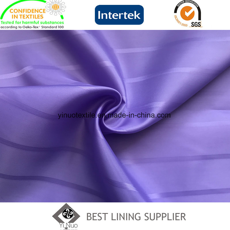 100% Polyester Stripe Patterned Men's Suit Lining Factory