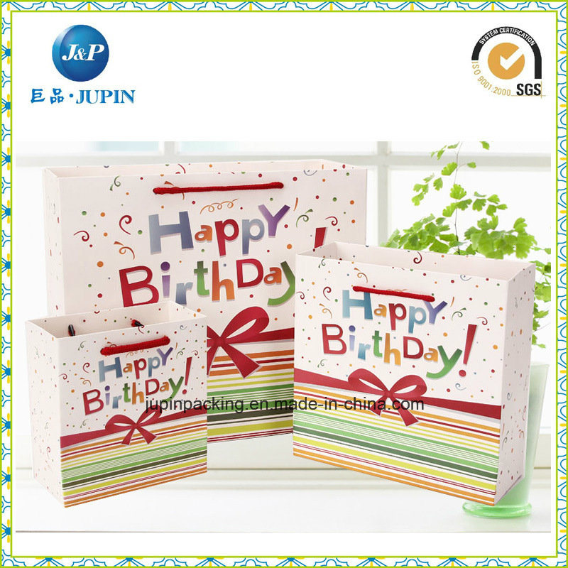 Promotion White Card Paper Gift Bag (JP-PB017)