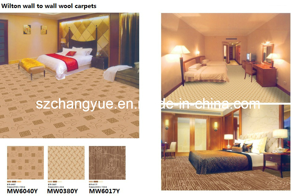 Machine Made Wilton Wool Broadloom Carpet for Commercal
