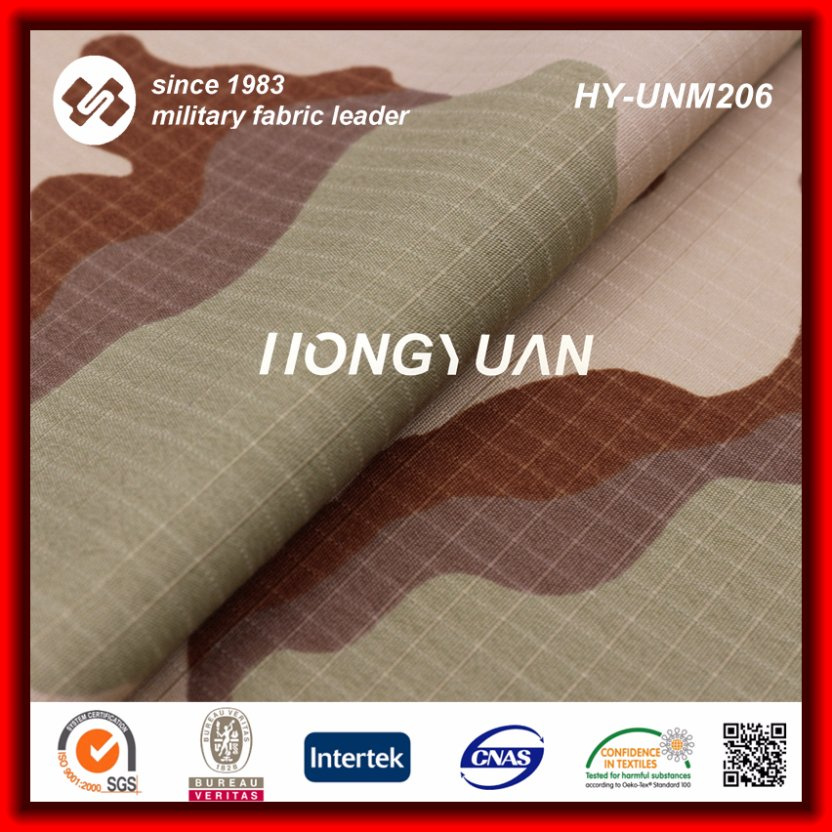Desert Camouflage Fabric / Rip Stop Uniform Fabric / CVC Rip Stop