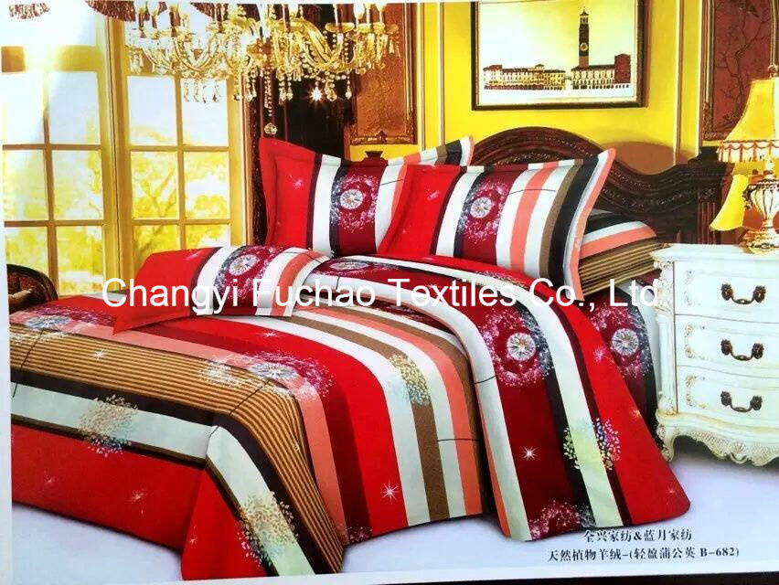 Poly/Cotton Bed Sheet Bedding Set for Hotel Use/Home