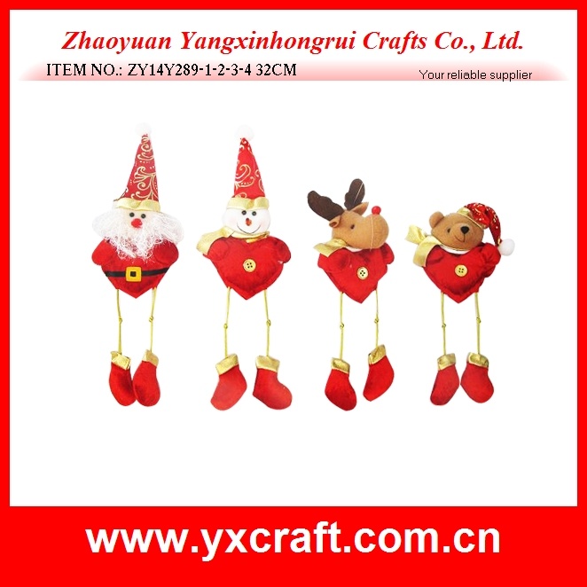 Christmas Decoration (ZY14Y289-1-2-3-4) Red Heart Christmas Poly Cotton Fabric