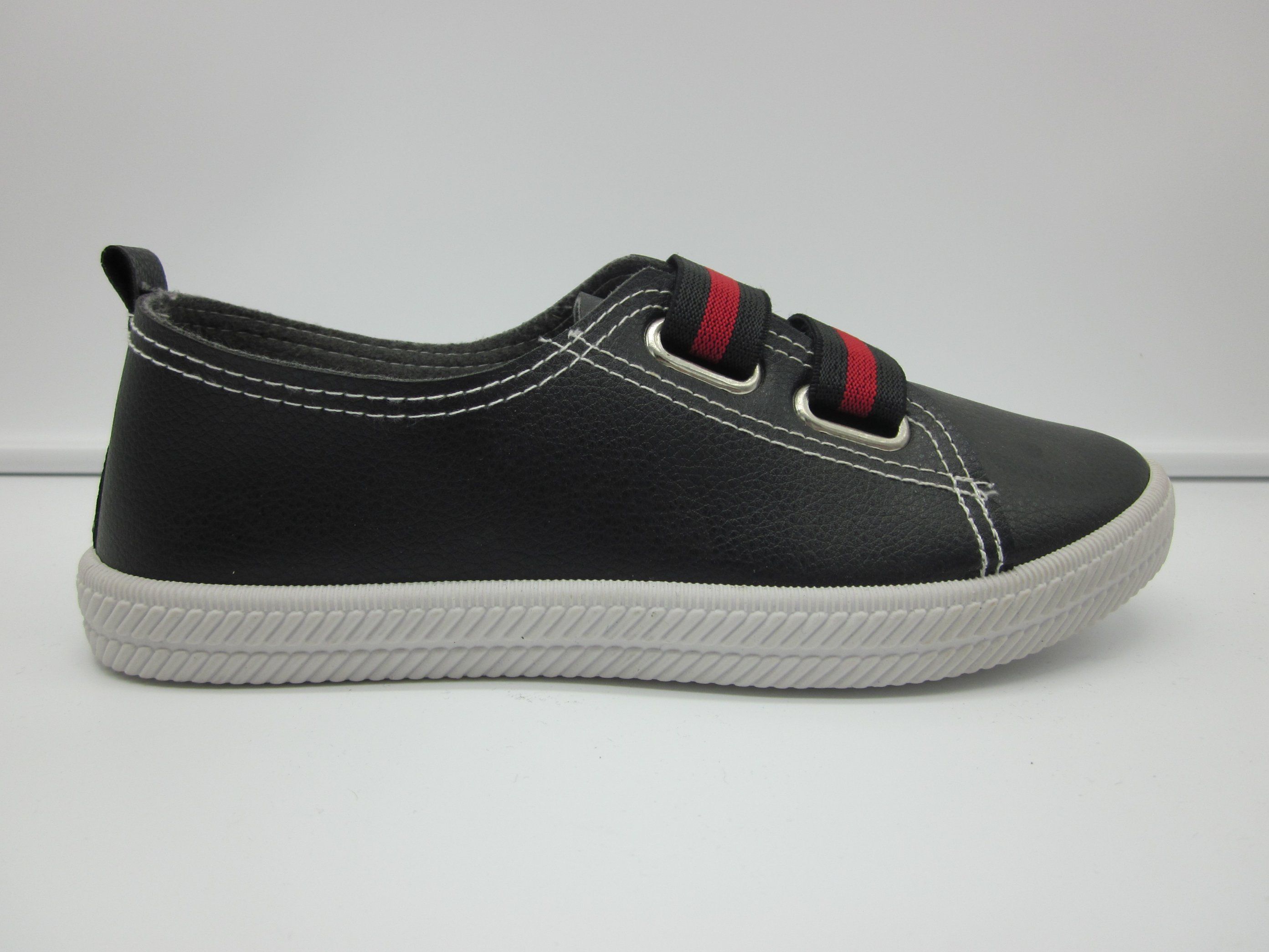 2017 New Arrival Women Casual PU Shoes with Double Elastic