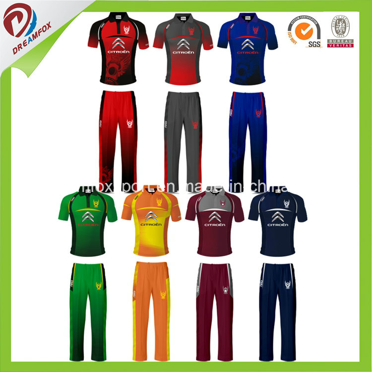 Wholesale Dri-Fit Cricket Jersey New Design Custom Sublimation Printed Cricket Jerseys