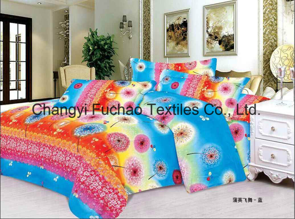 Microfiber Printed Bedding Set Used for Home