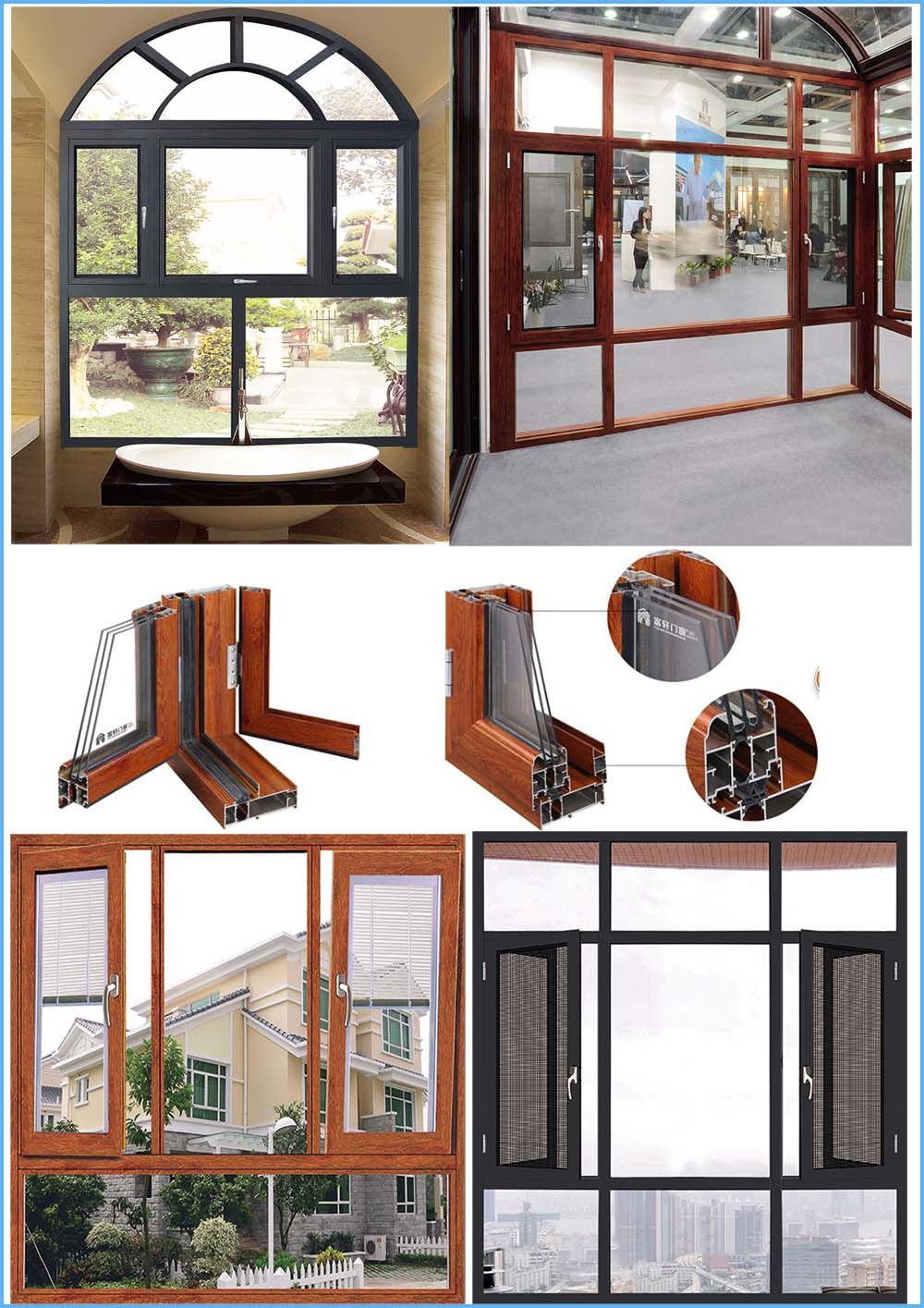 G&C Fuson Thermal Break Aluminium Casement Window with Mosquito Net