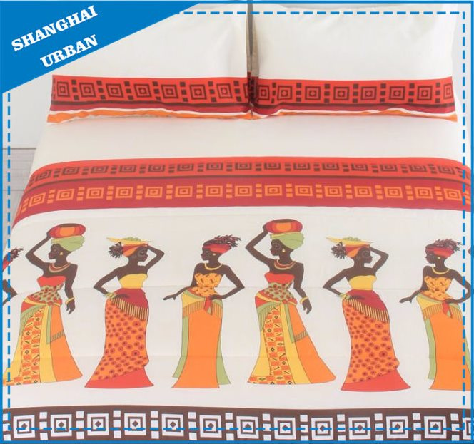 5 Piece African Tribe Design Polyester Comforter Set