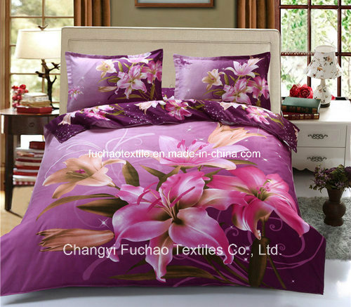 Poly/Cotton Printed Fitted Bedspread Patchwork Bedding Set
