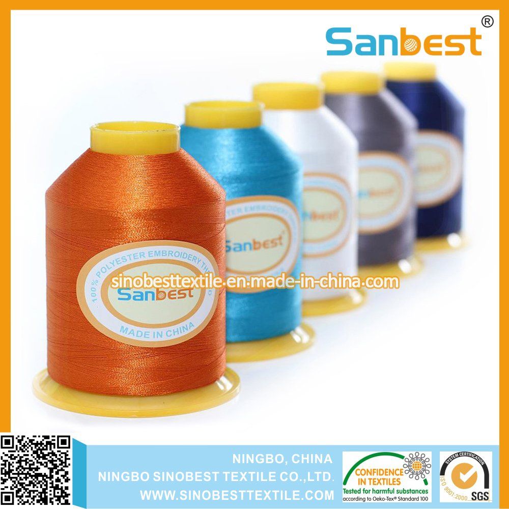 High Tenacity 100% Polyester Embroidery Thread 120d/2 4000m