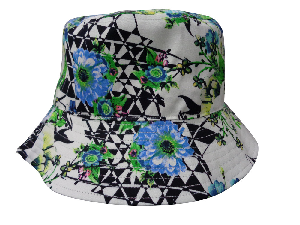Bucket Hat with Floral Fabric (BT045)