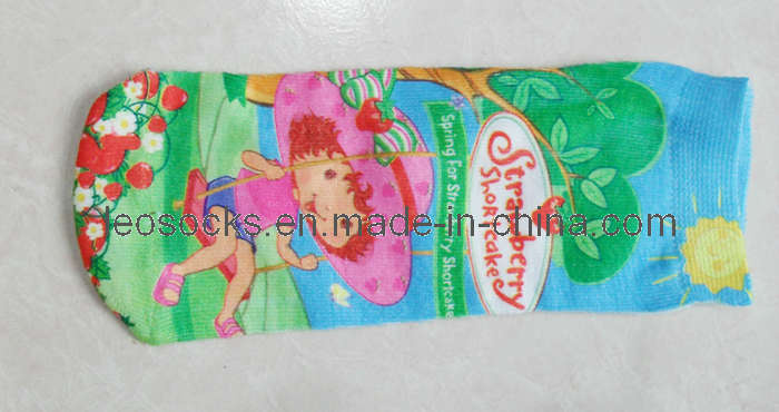 Transfer Printed Children Socks (DL-PS-06)