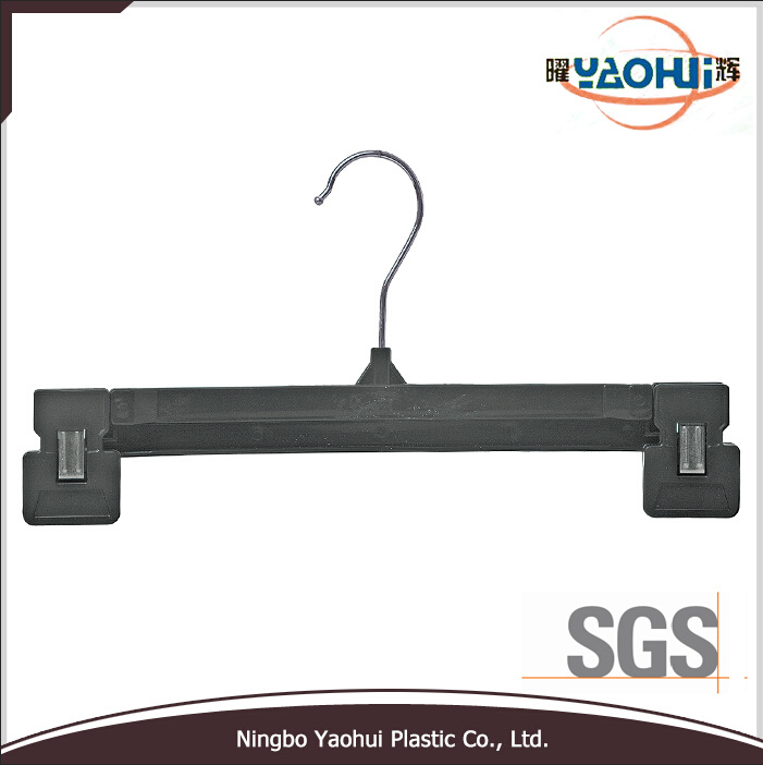 Plastic Bottom Hanger with Metal Hook for Cloth (24cm)