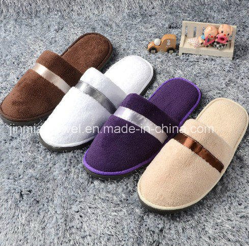 Factory Supply Terry Coral Fleece Hotel SPA Disposable Slipper