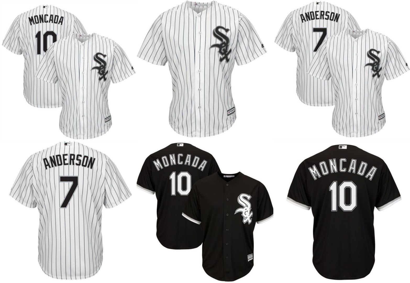 Chicago White Sox Yoan Moncada and Tim Andersonl Baseball Jerseys