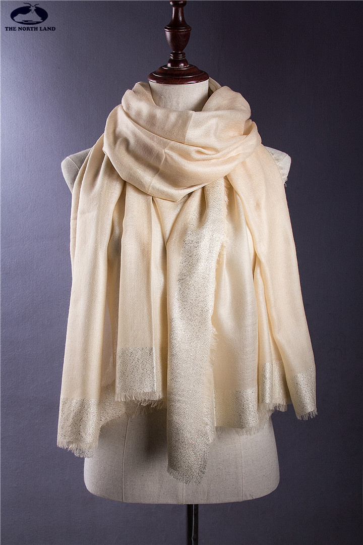 Cashmere Wool Plain Color Shawl
